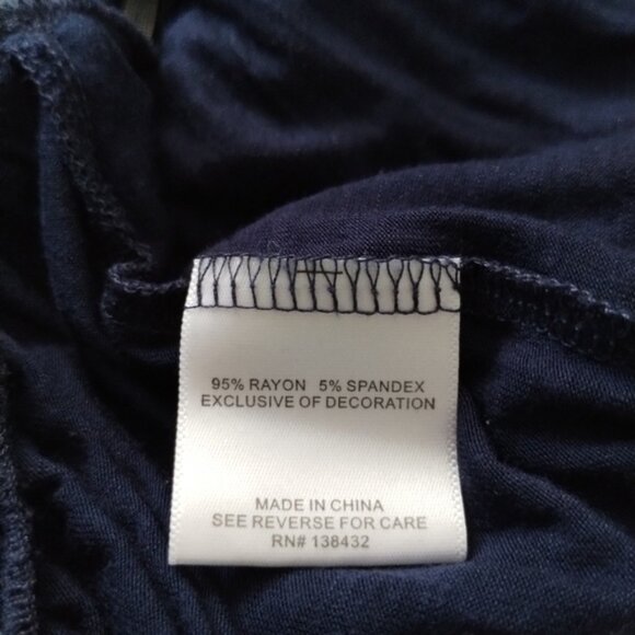 Modcloth Wide Leg Jumpsuit Large Navy Lightweight Comfy - Picture 4 of 6